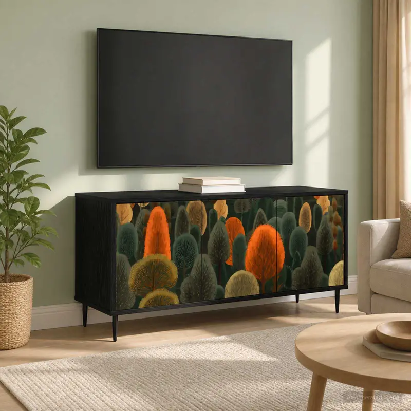Vidaxl tv-meubel zaandam 102 x 33 x 51 cm zwart eiken bewerkt hout