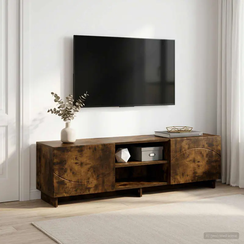 Vidaxl tv-standaard 140 x 34,5 x 40 cm gerookt eiken bewerkt hout