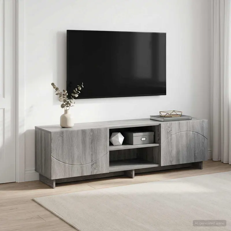 Vidaxl tv-standaard 140 x 34,5 x 40 cm grijs sonoma bewerkt hout