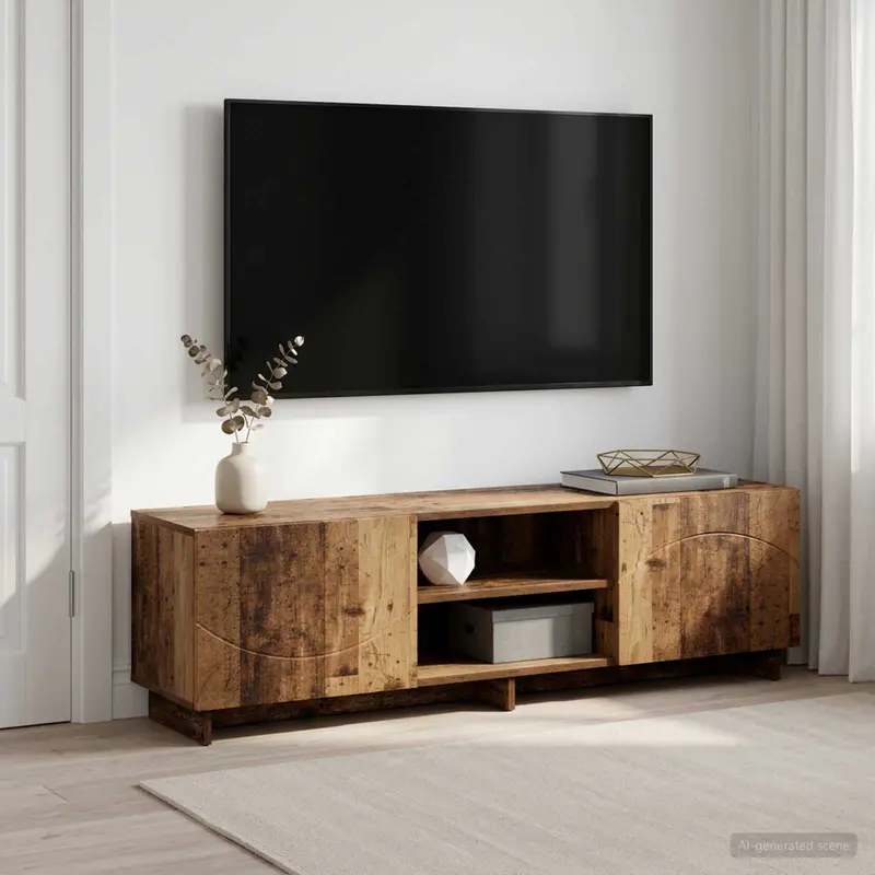 Vidaxl tv-standaard 140 x 34,5 x 40 cm oud hout bewerkt hout