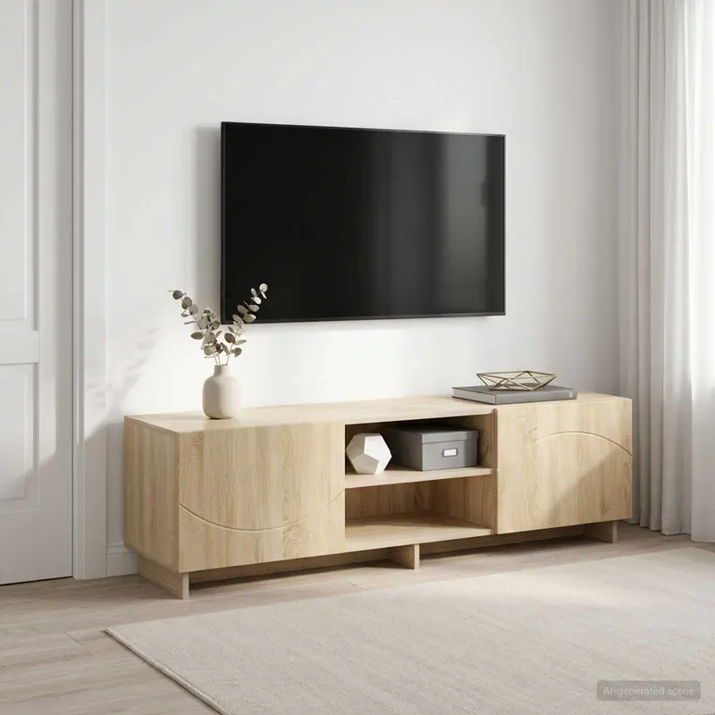Vidaxl tv-standaard 140 x 34,5 x 40 cm sonoma eiken bewerkt hout