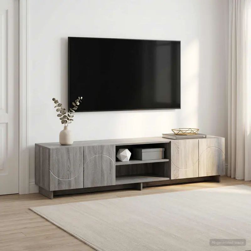 Vidaxl tv-standaard 180 x 34,5 x 40 cm grijs sonoma bewerkt hout
