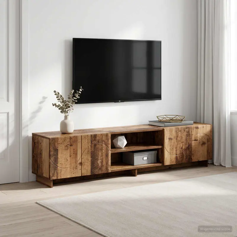 Vidaxl tv-standaard 180 x 34,5 x 40 cm oud hout bewerkt hout