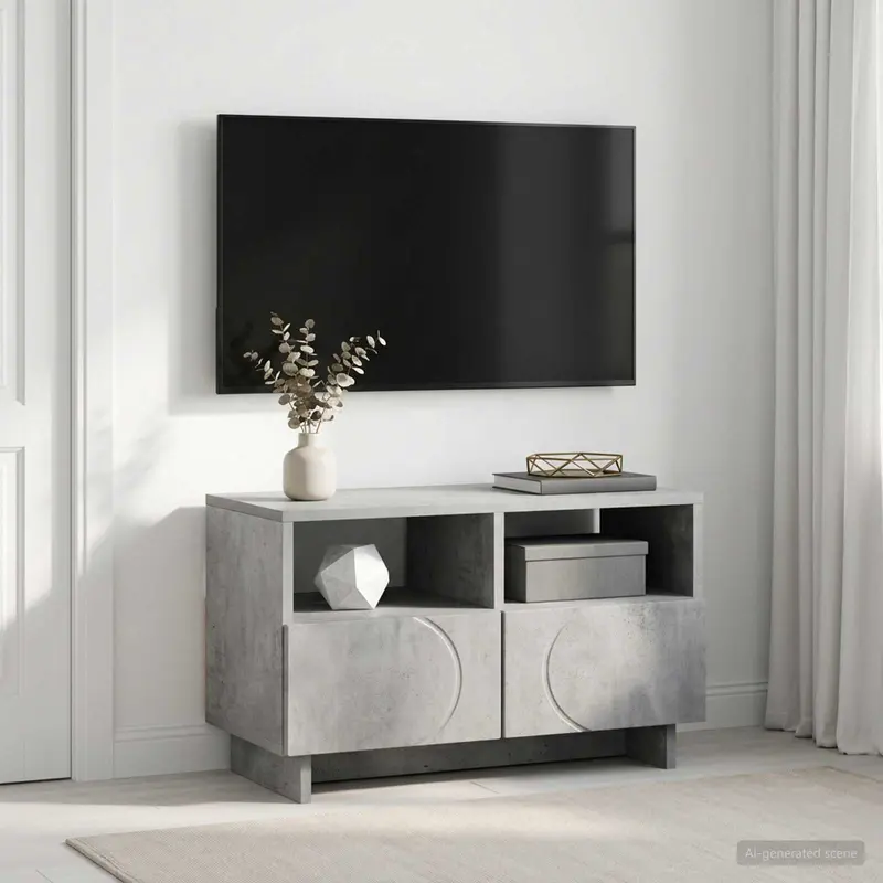 Vidaxl tv-standaard 60 x 34.5 x 40 cm betongrijs bewerkt hout