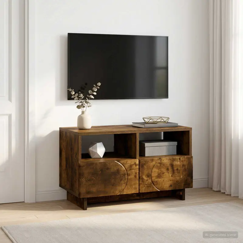 Vidaxl tv-standaard 60 x 34.5 x 40 cm gerookt eiken bewerkt hout