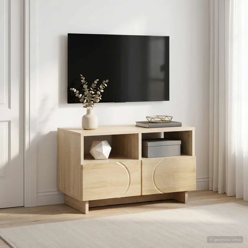 Vidaxl tv-standaard 60 x 34.5 x 40 cm sonoma eiken bewerkt hout