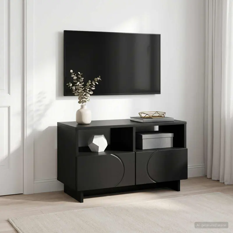 Vidaxl tv-standaard 60 x 34,5 x 40 cm zwart bewerkt hout