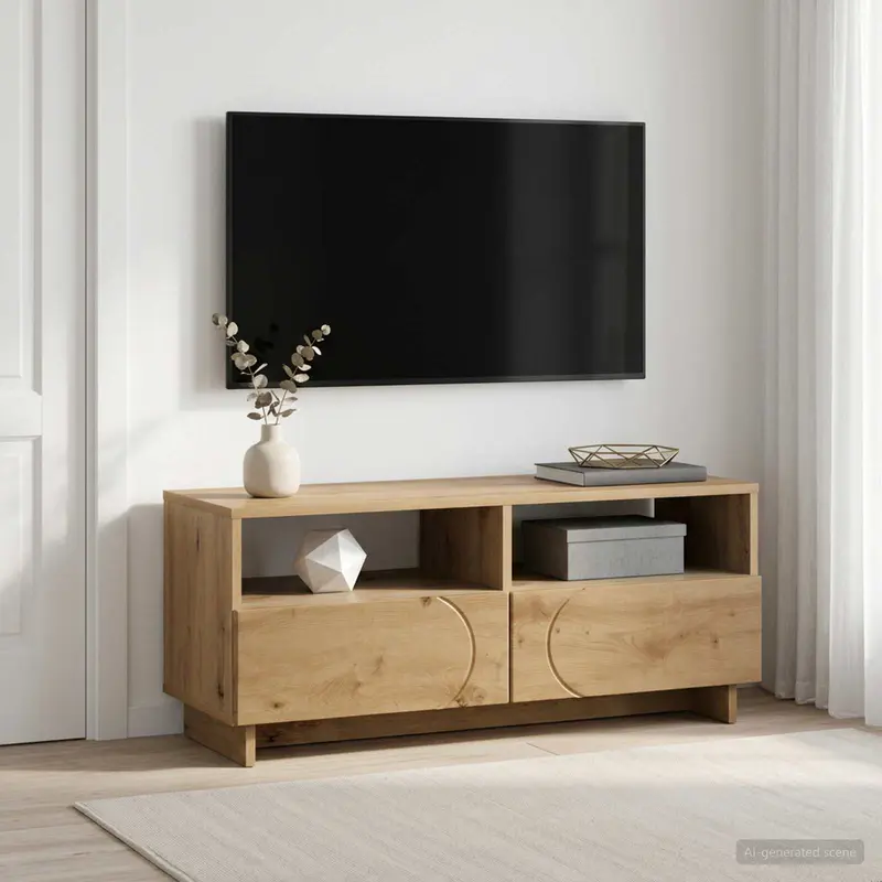 Vidaxl tv-standaard 90 x 34,5 x 40 cm artisanaal eiken bewerkt hout