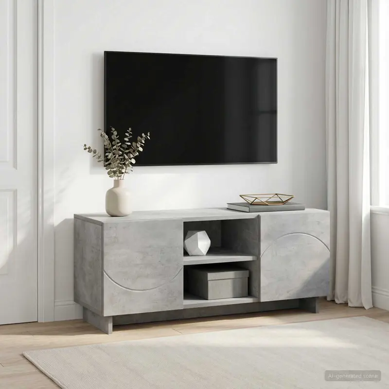 Vidaxl tv-standaard 90 x 34,5 x 40 cm betongrijs bewerkt hout
