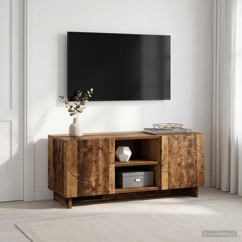 Vidaxl tv-standaard 90 x 34,5 x 40 cm oud hout bewerkt hout