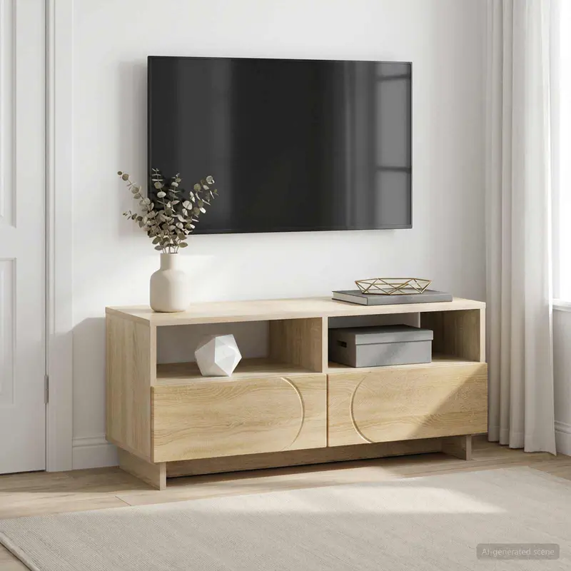 Vidaxl tv-standaard 90 x 34,5 x 40 cm sonoma eiken bewerkt hout