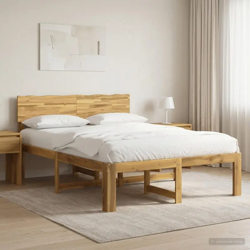 Vidaxl tweepersoonsbed met hoofdeinde rostock wit 120 x 190 cm