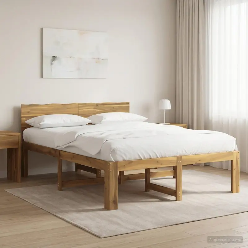 Vidaxl tweepersoonsbed met hoofdeinde rostock wit 120 x 190 cm