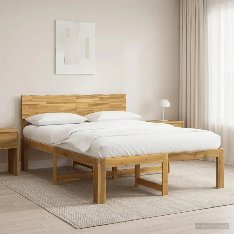 Vidaxl tweepersoonsbed met hoofdeinde rostock wit 120 x 200 cm
