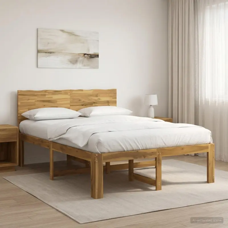 Vidaxl tweepersoonsbed met hoofdeinde rostock wit 120 x 200 cm