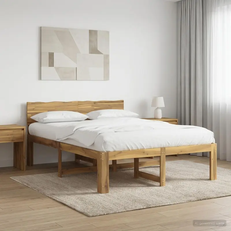 Vidaxl tweepersoonsbed met hoofdeinde rostock wit 120 x 200 cm