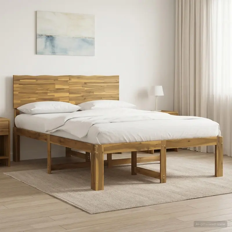 Vidaxl tweepersoonsbed met hoofdeinde rostock wit 120 x 200 cm