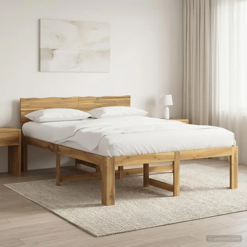 Vidaxl tweepersoonsbed met hoofdeinde rostock wit 135 x 190 cm