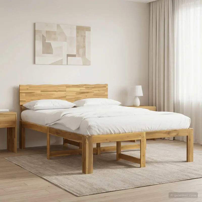 Vidaxl tweepersoonsbed met hoofdeinde rostock wit 135 x 190 cm