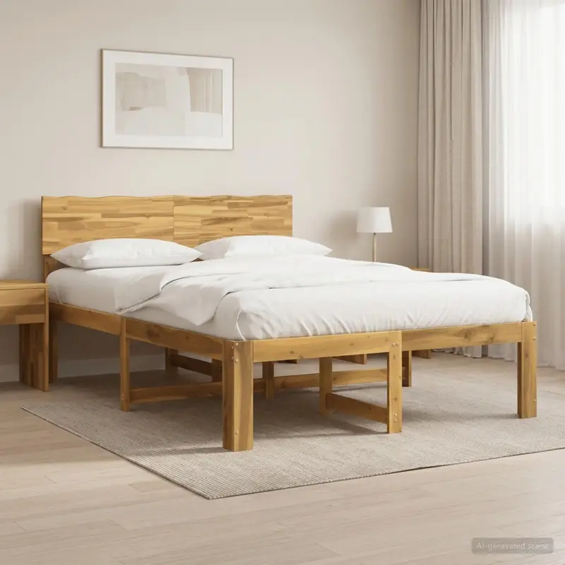 Vidaxl tweepersoonsbed met hoofdeinde rostock wit 140 x 200 cm