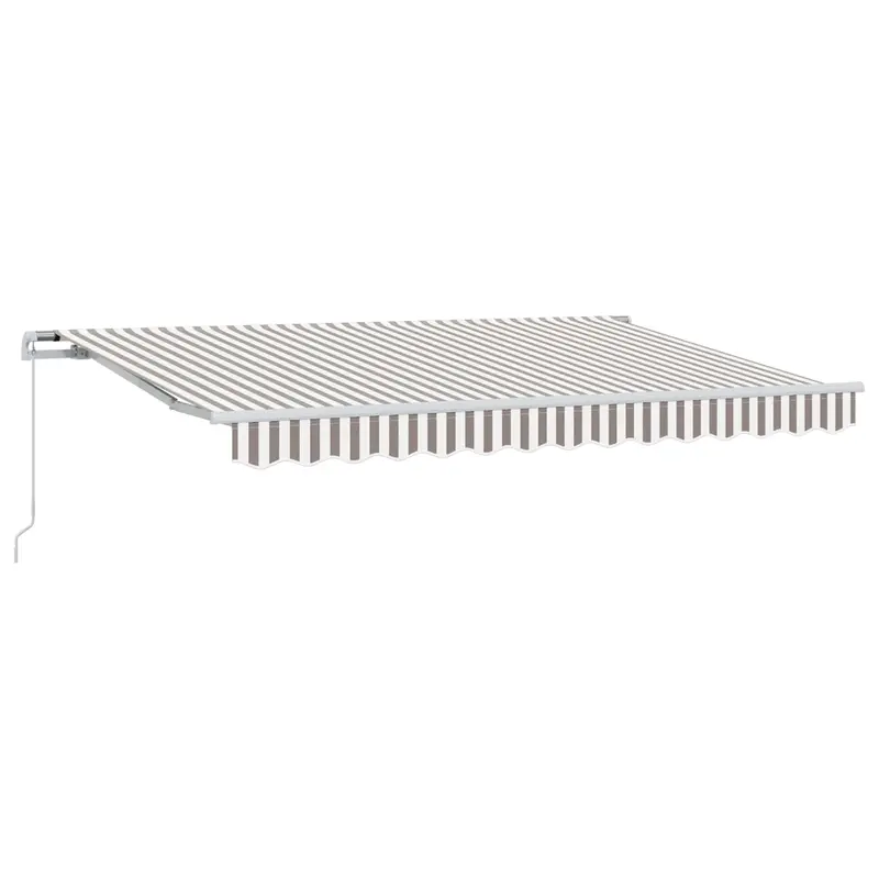 Vidaxl uitschuifbare luifel lichtgrijs en wit. 3 x 2,5 m