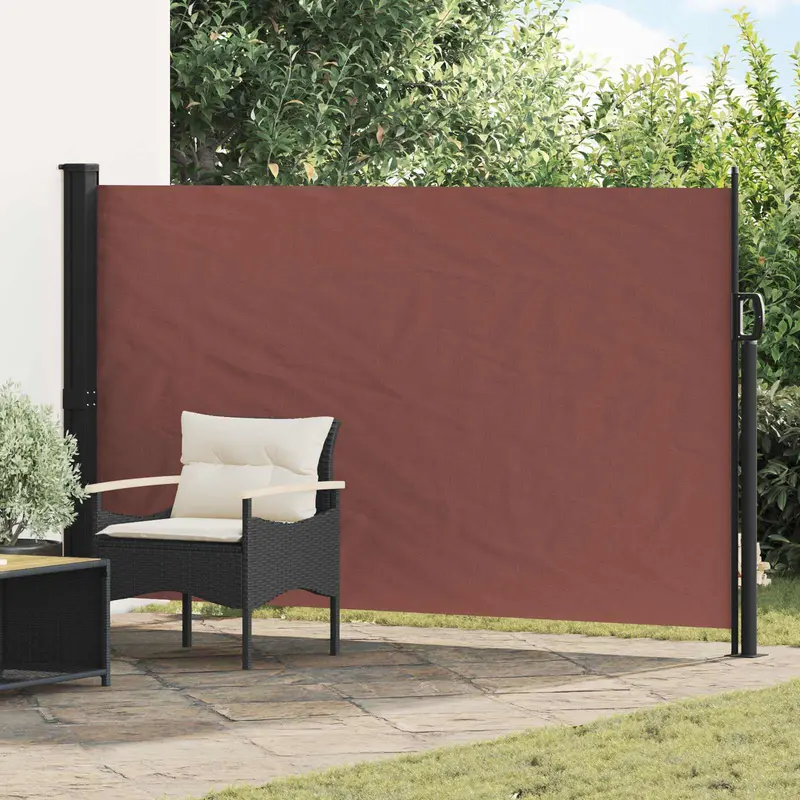 Vidaxl uittrekbaar zijscherm 300 x 170 cm polyester rechthoekig bruin