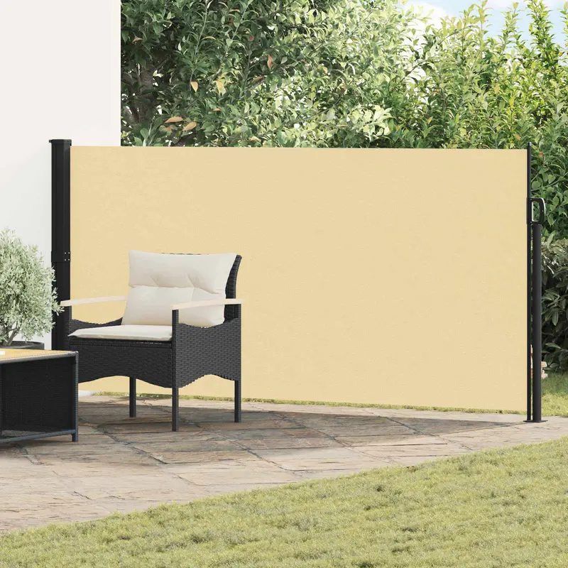 Vidaxl uittrekbaar zijscherm 600 x 140 cm polyester rechthoekig zand