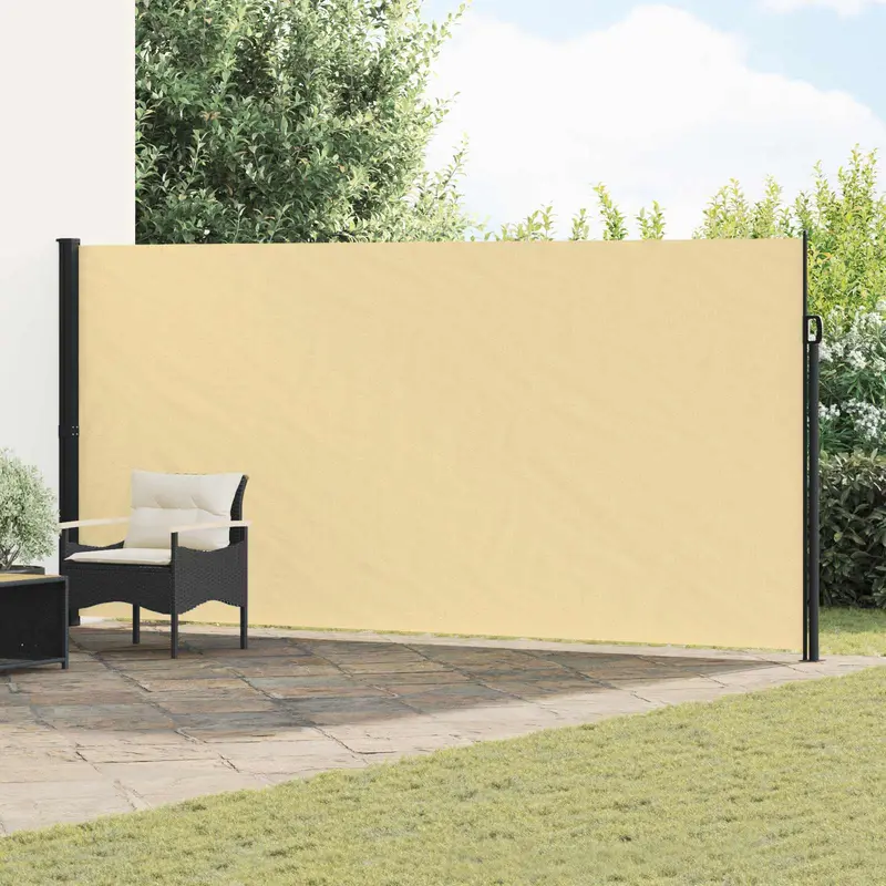 Vidaxl uittrekbaar zijscherm 600 x 180 cm polyester rechthoekig zand