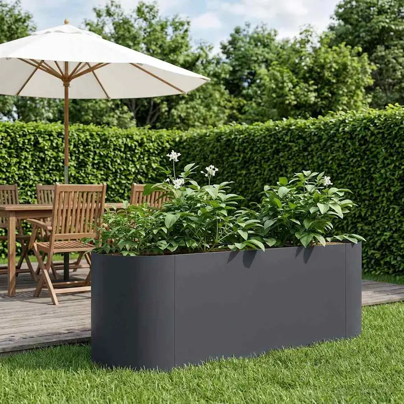 Vidaxl verhoogd tuinbed antracietkleurig 120 x 40 x 40 cm