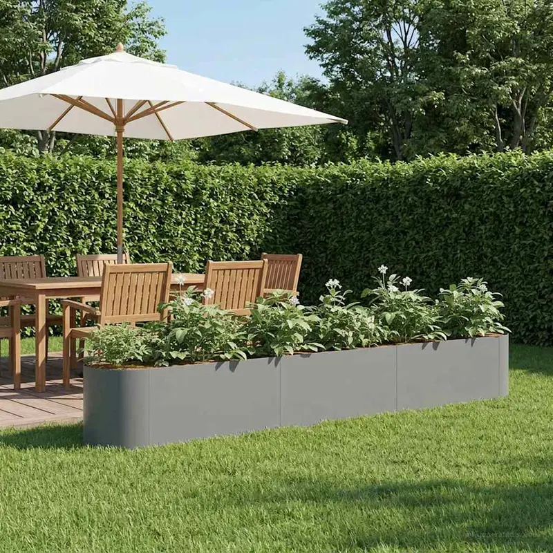 Vidaxl verhoogd tuinbed antracietkleurig 280 x 40 x 40 cm