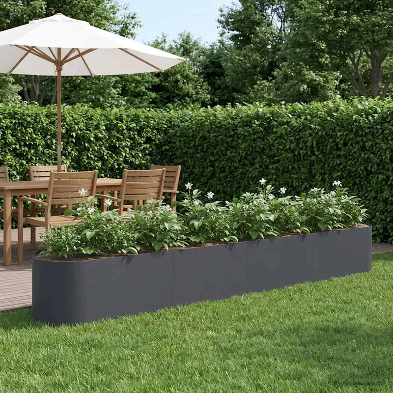 Vidaxl verhoogd tuinbed antracietkleurig 360 x 40 x 40 cm