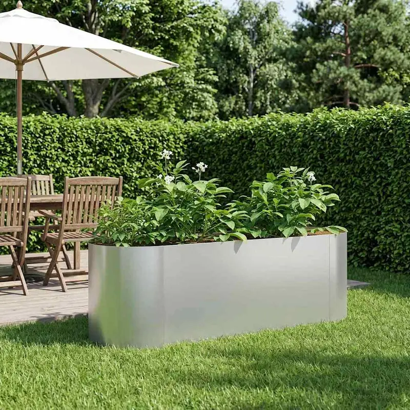Vidaxl verhoogd tuinbed gegalvaniseerd staal 120 x 40 x 40 cm