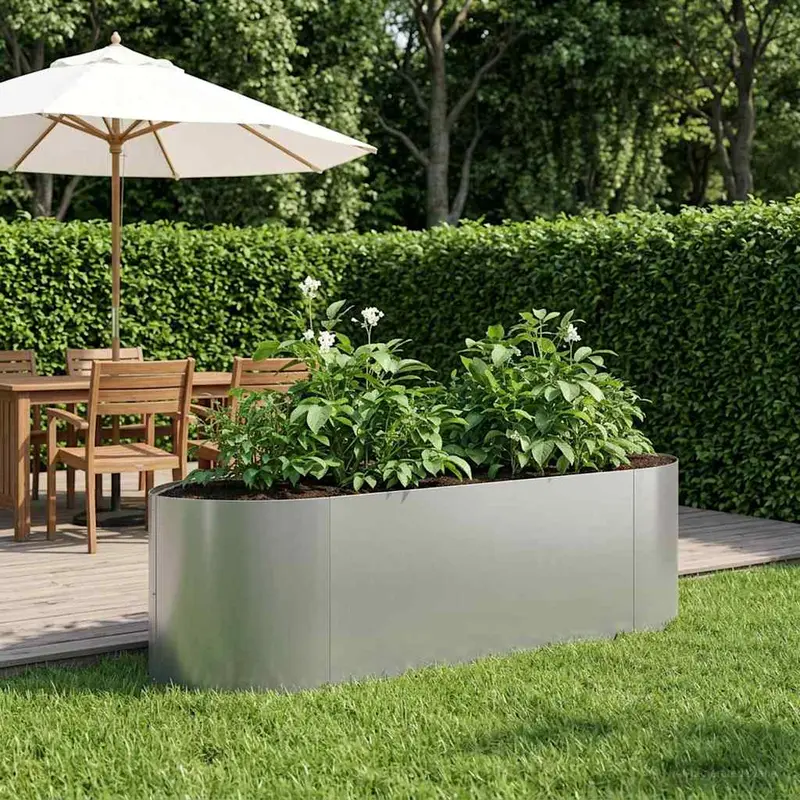 Vidaxl verhoogd tuinbed gegalvaniseerd staal 140 x 40 x 40 cm staal