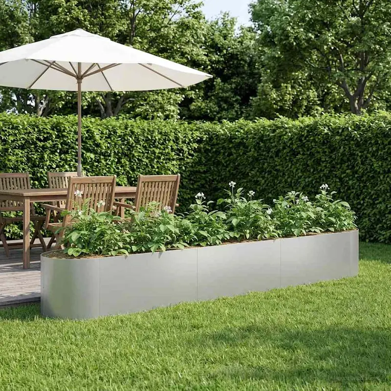 Vidaxl verhoogd tuinbed gegalvaniseerd staal 300 x 40 x 40 cm staal