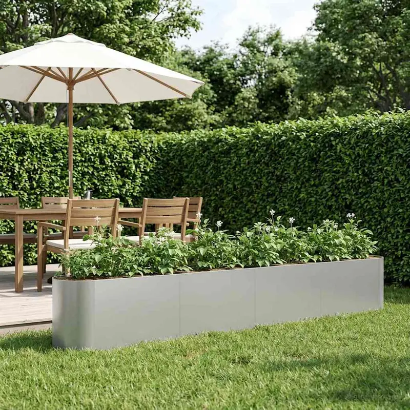 Vidaxl verhoogd tuinbed gegalvaniseerd staal 360 x 40 x 40 cm