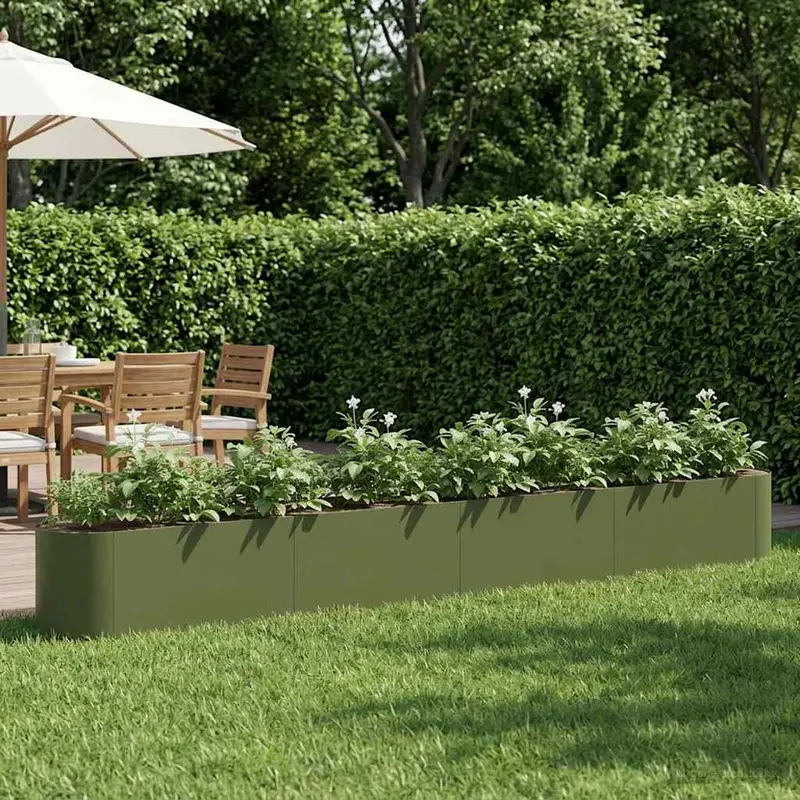 Vidaxl verhoogd tuinbed olijfgroen 360 x 40 x 40 cm