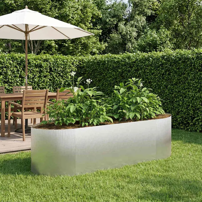 Vidaxl verhoogd tuinbed roestvrij staal 140 x 40 x 40 cm staal