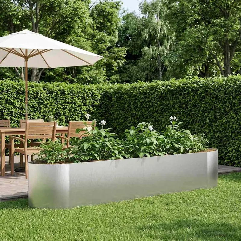 Vidaxl verhoogd tuinbed roestvrij staal 220 x 40 x 40 cm staal