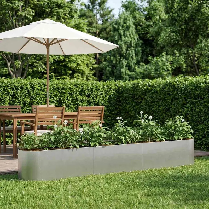 Vidaxl verhoogd tuinbed roestvrij staal 280 x 40 x 40 cm