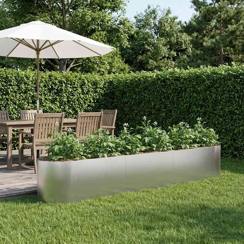 Vidaxl verhoogd tuinbed roestvrij staal 300 x 40 x 40 cm staal