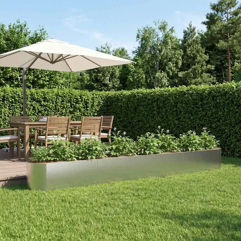 Vidaxl verhoogd tuinbed roestvrij staal 360 x 40 x 40 cm