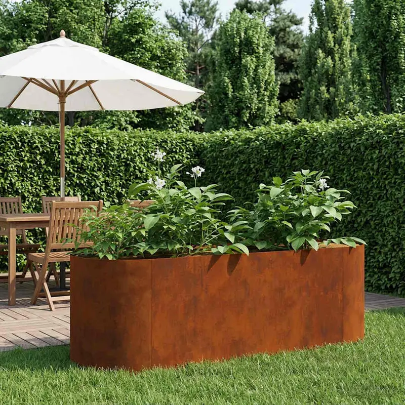 Vidaxl verhoogd tuinbed weervast staal 120 x 40 x 40 cm