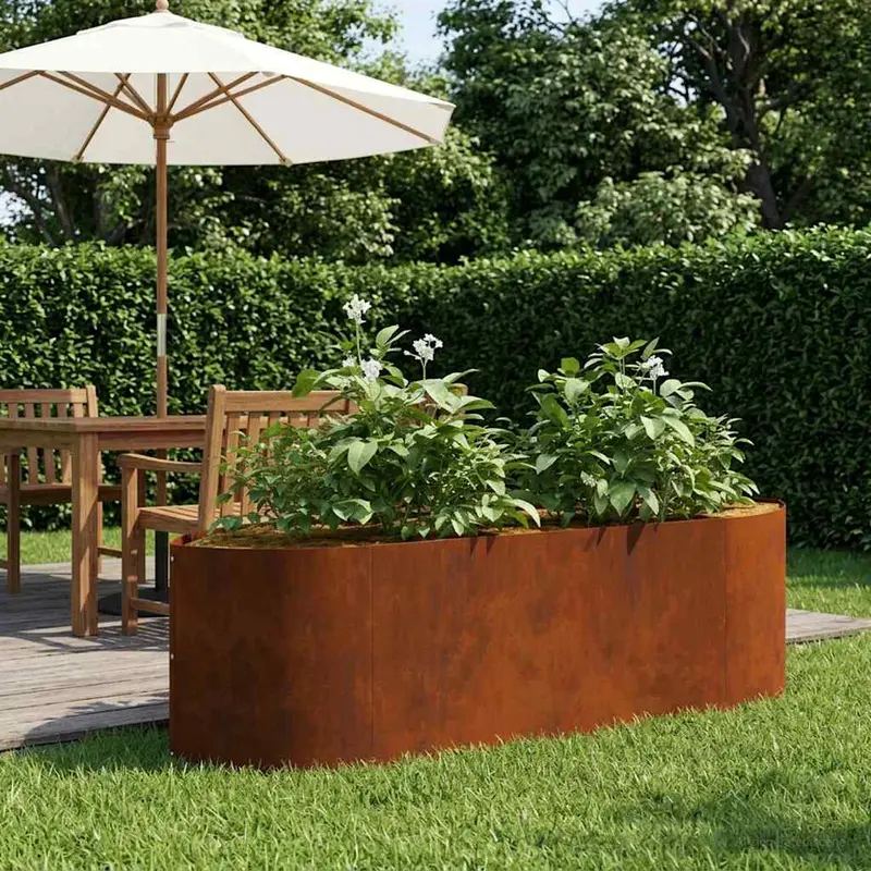 Vidaxl verhoogd tuinbed weervast staal 140 x 40 x 40 cm staal