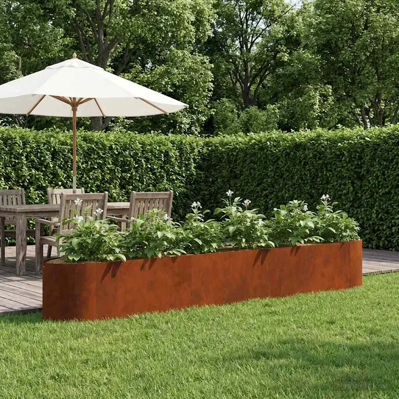 Vidaxl verhoogd tuinbed weervast staal 300 x 40 x 40 cm staal