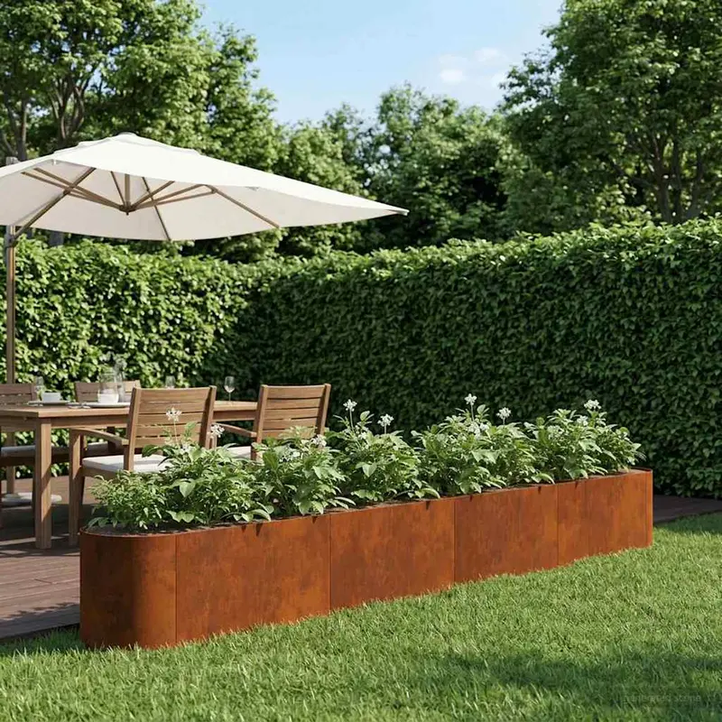 Vidaxl verhoogd tuinbed weervast staal 360 x 40 x 40 cm