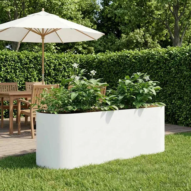 Vidaxl verhoogd tuinbed wit 120 x 40 x 40 cm