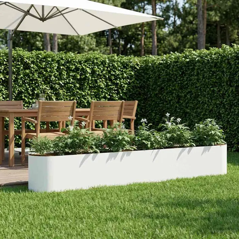 Vidaxl verhoogd tuinbed wit 280 x 40 x 40 cm