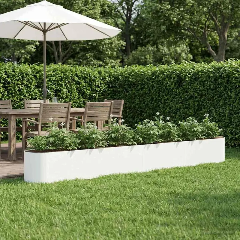 Vidaxl verhoogd tuinbed wit 360 x 40 x 40 cm