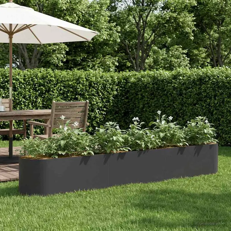Vidaxl verhoogd tuinbed zwart 280 x 40 x 40 cm
