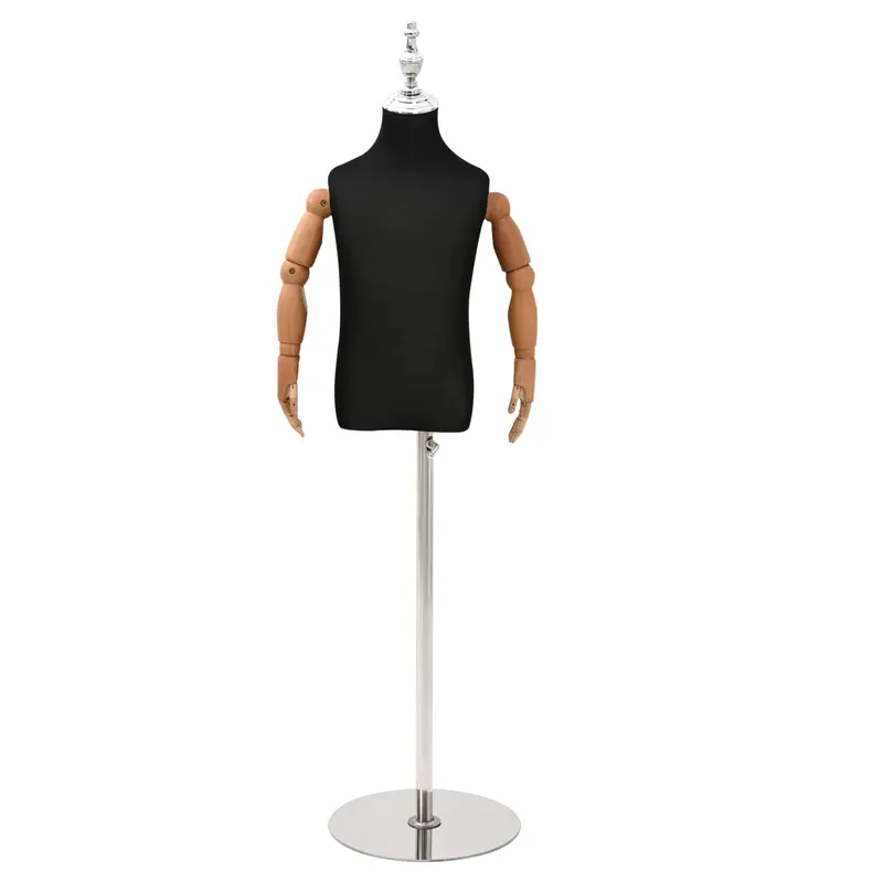 Vidaxl verstelbare 120-150 cm mannequin met basis uniseks pp zwart